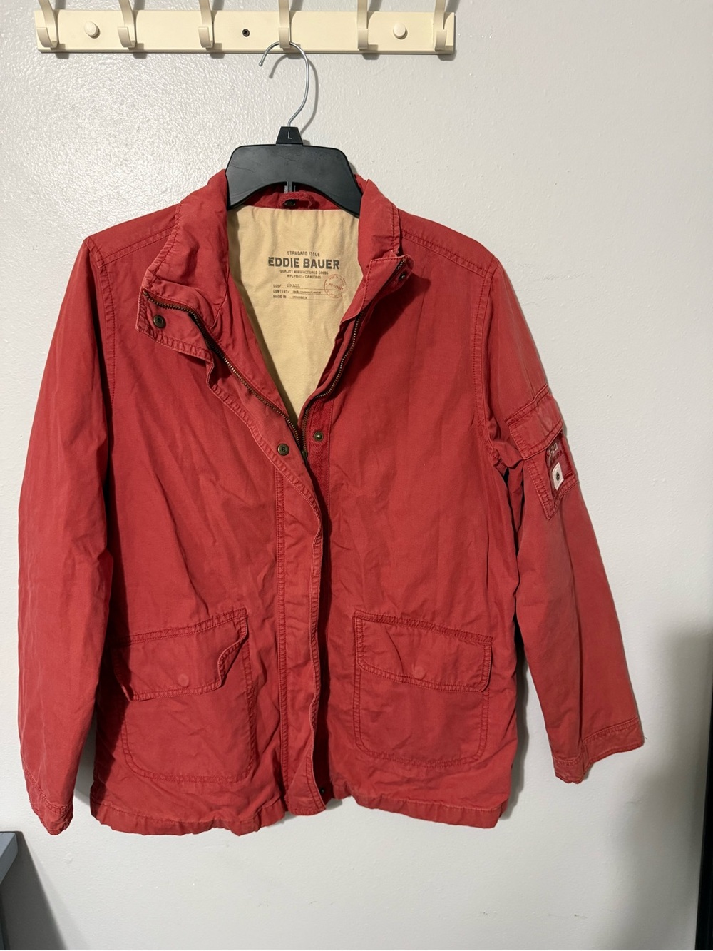 Eddie Bauer Red Utility Field Jacket